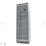  Ψυγείο - 400L - ανοξείδωτος χάλυβας - με γυάλινη πόρτα